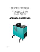 Operator's Manual for S-600 (OM06)